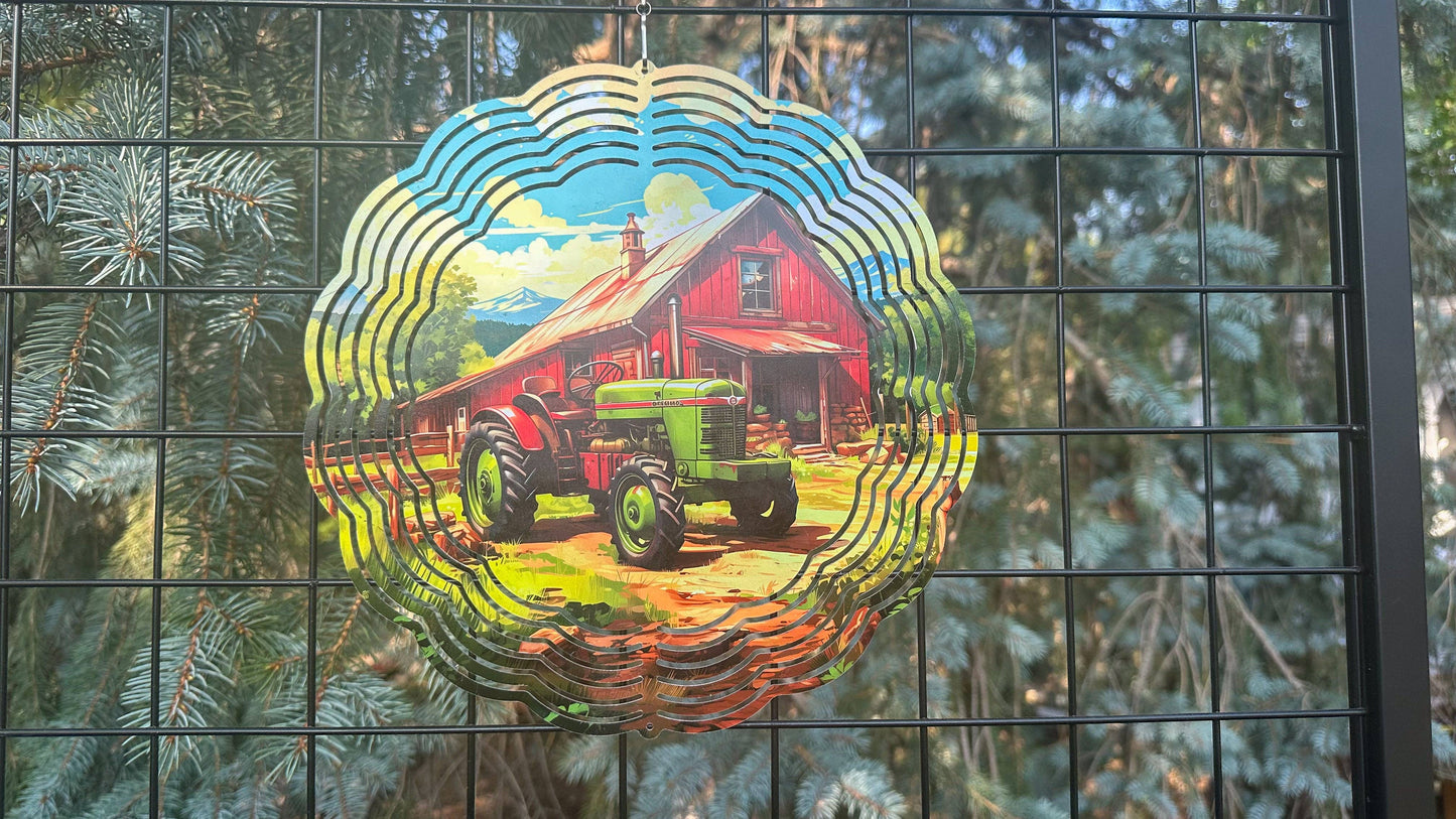 Wind Spinner - 3D Farm Design - UV Coated