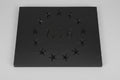 Black plaque with engraved stars and '1776' on a wooden surface with 'Woodworkers' branding.