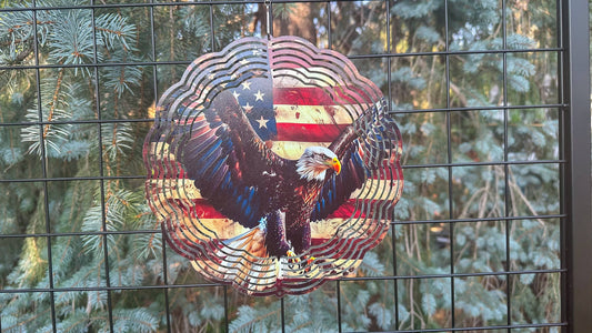 Wind Spinner - 360 Deg Swivel - USA Flag Art