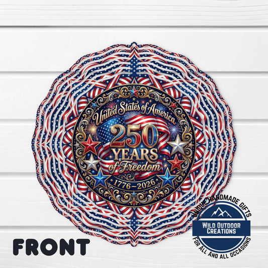 Wind Spinner - Aluminum Patriotic Red White