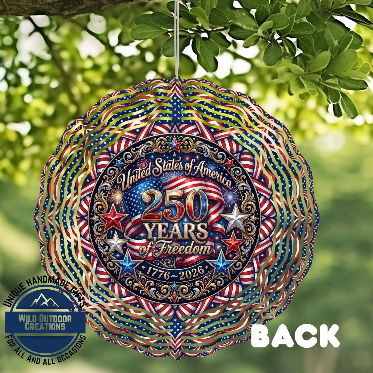 Wind Spinner - Aluminum Patriotic Red White